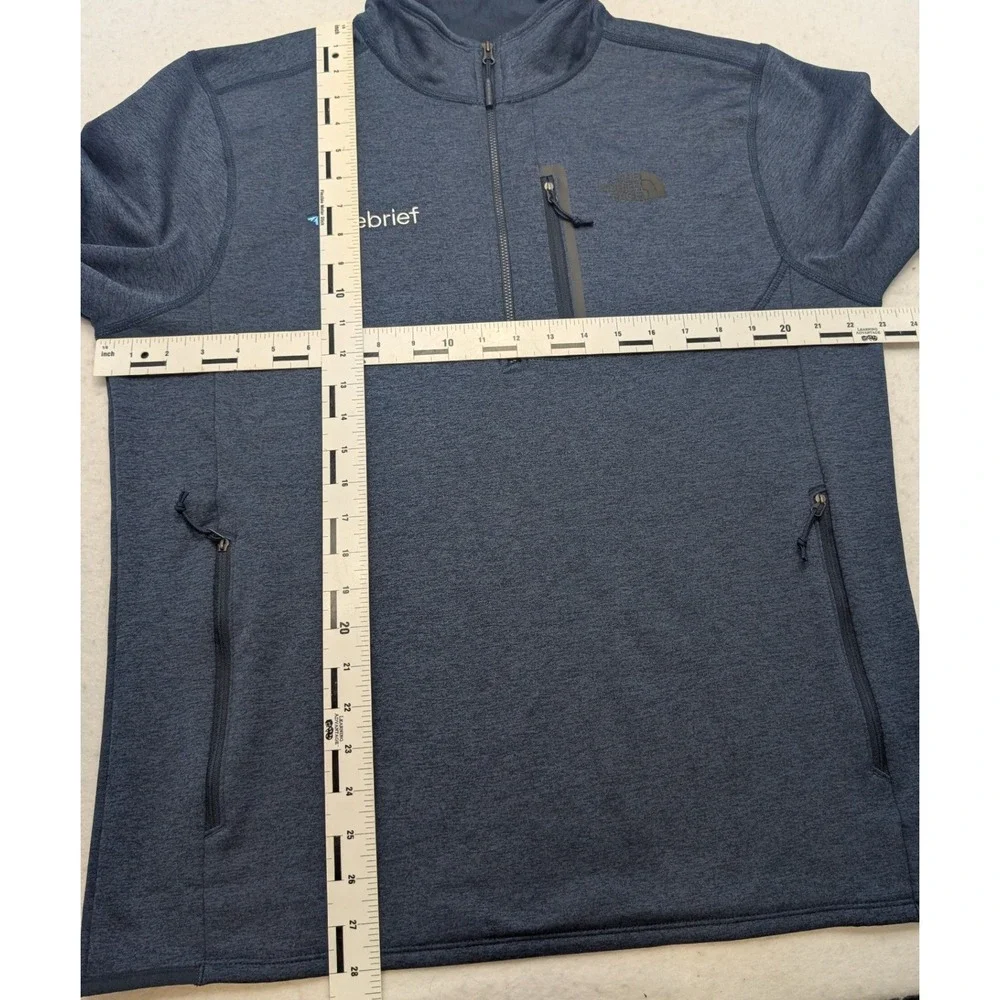 The North Face Pullover‎ Men Large Blue Quarter Zip Onebrief Logo